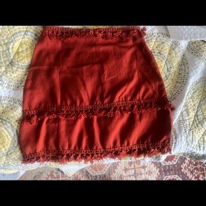 NWOT fringe skirt